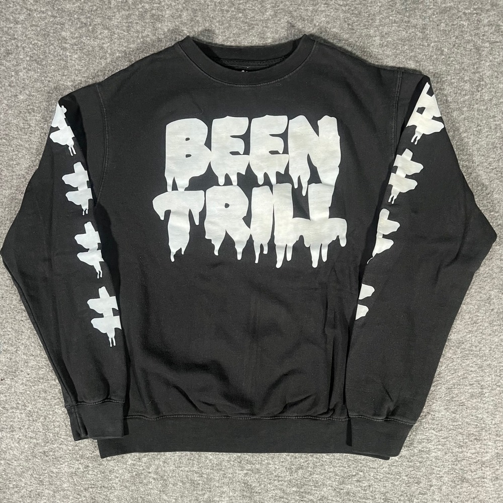 Been Trill Mallratz Sweatshirt Mens Medium Black Drip Logo Streetwear USA 2010s